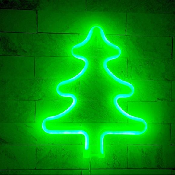 Green Christmas Tree LED Neon Sign - Picture 9 of 9